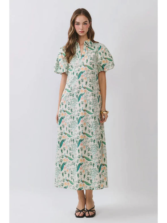 Peacock Midi Dress