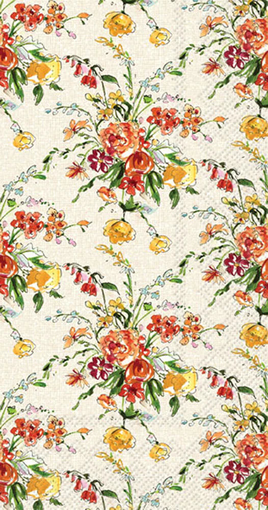 Guest Napkins Fall Floral Pattern