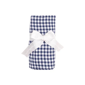 Gingham Navy Swaddle