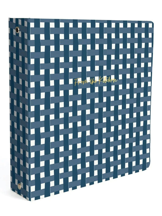 Navy Gingham Recipe Binder