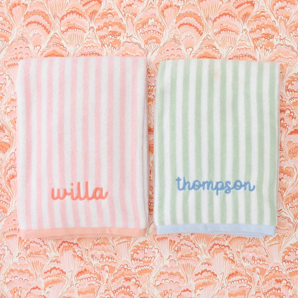 Reversible Kids Beach Towel Pink and Coral