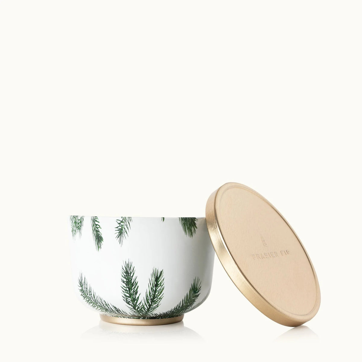 6.5 oz Gold Lid Poured Candle Tin, Frasier Fir